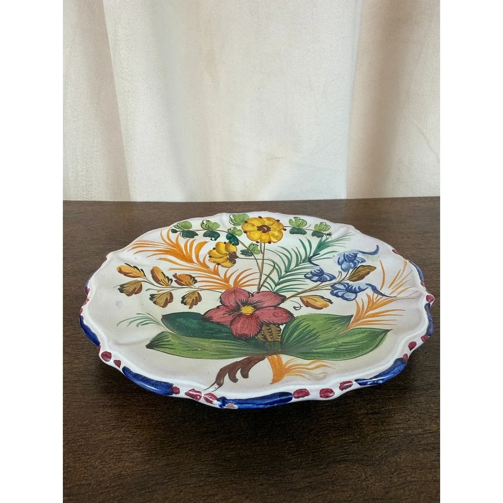 VTG Capri‎ Italy Set FOUR Floral Stoneware 7